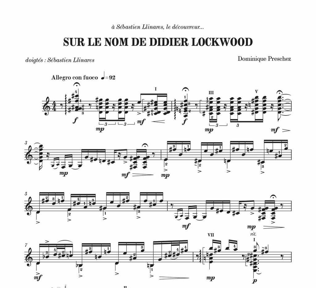Sur Le Nom De Didier Lockwood